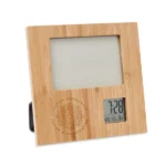 Bamboo Photo Frame with Digital Clock & Weather Station - Image 2