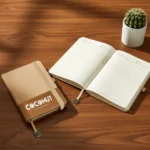 Hard Cover PU Notebooks in A5 Size with Metal Plate Bookmark - Image 3