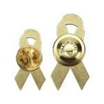 Breast Cancer Awareness Badges with Pin / Gold Magnet - Image 3
