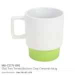 Ceramic Mugs with Bottom Clay in 12 Oz, Matte Finish - Image 3