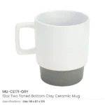 Ceramic Mugs with Bottom Clay in 12 Oz, Matte Finish - Image 4