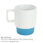 Ceramic Mugs with Bottom Clay in 12 Oz, Matte Finish - Image 2
