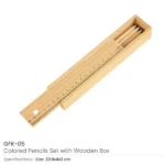 Colored Pencils Set with Wooden Box - Image 2