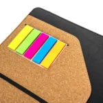Cork Cover Folder B5 Size with Notepad, Pen and Sticky Notes - Image 6