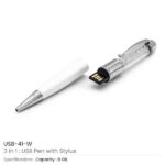 Crystal Pen USB with Stylus - Image 2