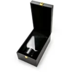 Crystal Trophy Round Black Base in Premium Fiber Box, Gold Lock Closure - Image 4