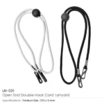 Double Hook Cord Lanyards with Adjustable Lock - Image 3