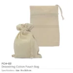 Drawstring Cotton Pouch Bags - Image 2