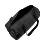 Duffle Gym Bags with Zipper Closure in Black Polyester Material - Image 7