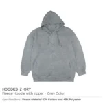 Fleece Hoodies with Zipper in (S to 3XL) Sizes - Image 6