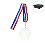 Glass Medals with Ribbon and Box