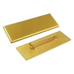 Gold Brass Name Badges with Safety Pin - Image 2