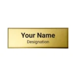 Gold Brass Name Badges with Safety Pin - Image 3