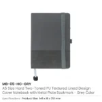 Hard Cover PU Notebooks in A5 Size with Metal Plate Bookmark - Image 10