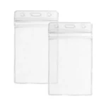 Vertical ID Card Holder with Resealable Zip