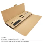 Bamboo Inkless Pens with Eraser, Writing in Black - Image 2