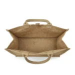 Reusable Jute Shopping Bags with Button Closure for Secure Carrying - Image 2