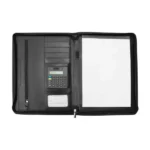 Leather Portfolio with Zipper and Calculator - Image 4