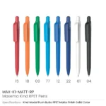 Maxema Kind rPET Pens, Matte Solid Color, Push Button Clip, Blue Ink - Image 3