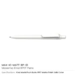 Maxema Kind rPET Pens, Matte Solid Color, Push Button Clip, Blue Ink - Image 4