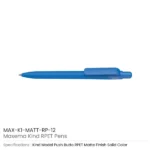 Maxema Kind rPET Pens, Matte Solid Color, Push Button Clip, Blue Ink - Image 9