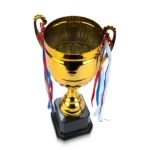 Metal Open Cup Trophies & Removable Ribbon Attached to Both Handles - Image 5
