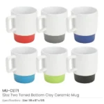 Ceramic Mugs with Bottom Clay in 12 Oz, Matte Finish - Image 11