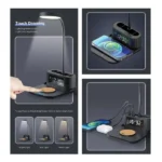 Desk Lamp with 15W Wireless Charger, Clock and Pen Holder - Image 3