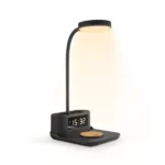 Desk Lamp with 15W Wireless Charger, Clock and Pen Holder - Image 2