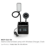 Multi-functional Desk Lamp with 15W Fast Wireless Charger & Digital Clock - Image 3