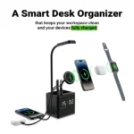 Multi-functional Desk Lamp with 15W Fast Wireless Charger & Digital Clock - Image 5
