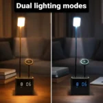 Multi-functional Desk Lamp with 15W Fast Wireless Charger & Digital Clock - Image 6