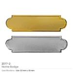 Metal Name Badges in Gold and Silver Colors - Image 2