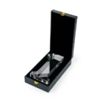 Crystal Glass Trophy in Number One Shape with Gold Lock Closure Box - Image 5