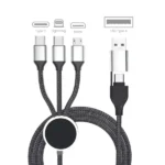 3-in-1 Multi-Charging long cable 105cm with Light Up Logo - Image 2