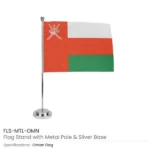 Flag with Metal Pole & Silver Plated Plastic Base - Image 3