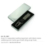 Laserable PU Leather Keychains with Sling Snap Hook - Image 5