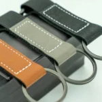 Laserable PU Leather Keychains with Sling Snap Hook - Image 7