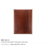 Portrait Wooden Plaques with Stand and Presentation Box - Image 2