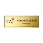 Gold Brass Name Badges with Safety Pin - Image 4