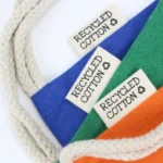 Recycled Cotton Drawstring Bags, 145gsm - Image 4