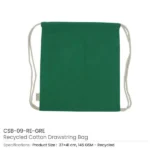 Recycled Cotton Drawstring Bags, 145gsm - Image 6