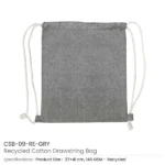 Recycled Cotton Drawstring Bags, 145gsm - Image 7