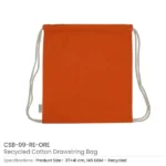 Recycled Cotton Drawstring Bags, 145gsm - Image 9