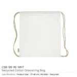 Recycled Cotton Drawstring Bags, 145gsm - Image 11
