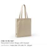 Recycled Cotton Tote Bags with Gusset 271 GSM (8 Oz) - Image 5