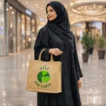 Reusable Jute Shopping Bags with Button Closure for Secure Carrying - Image 5