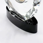 Round Crystal Clock Awards with Oval Glass Base in Premium Box - Image 3