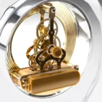 Round Crystal Clock Awards with Oval Glass Base in Premium Box - Image 2