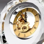 Round Crystal Clock Awards with Oval Glass Base in Premium Box - Image 8